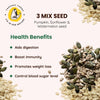Organic 3 Seeds Mix – Sunflower, Pumpkin & Watermelon Seeds | Protein & Fiber-Rich Superfood for Snacking, Smoothies & Salads