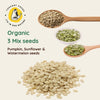 Organic 3 Seeds Mix – Sunflower, Pumpkin & Watermelon Seeds | Protein & Fiber-Rich Superfood for Snacking, Smoothies & Salads