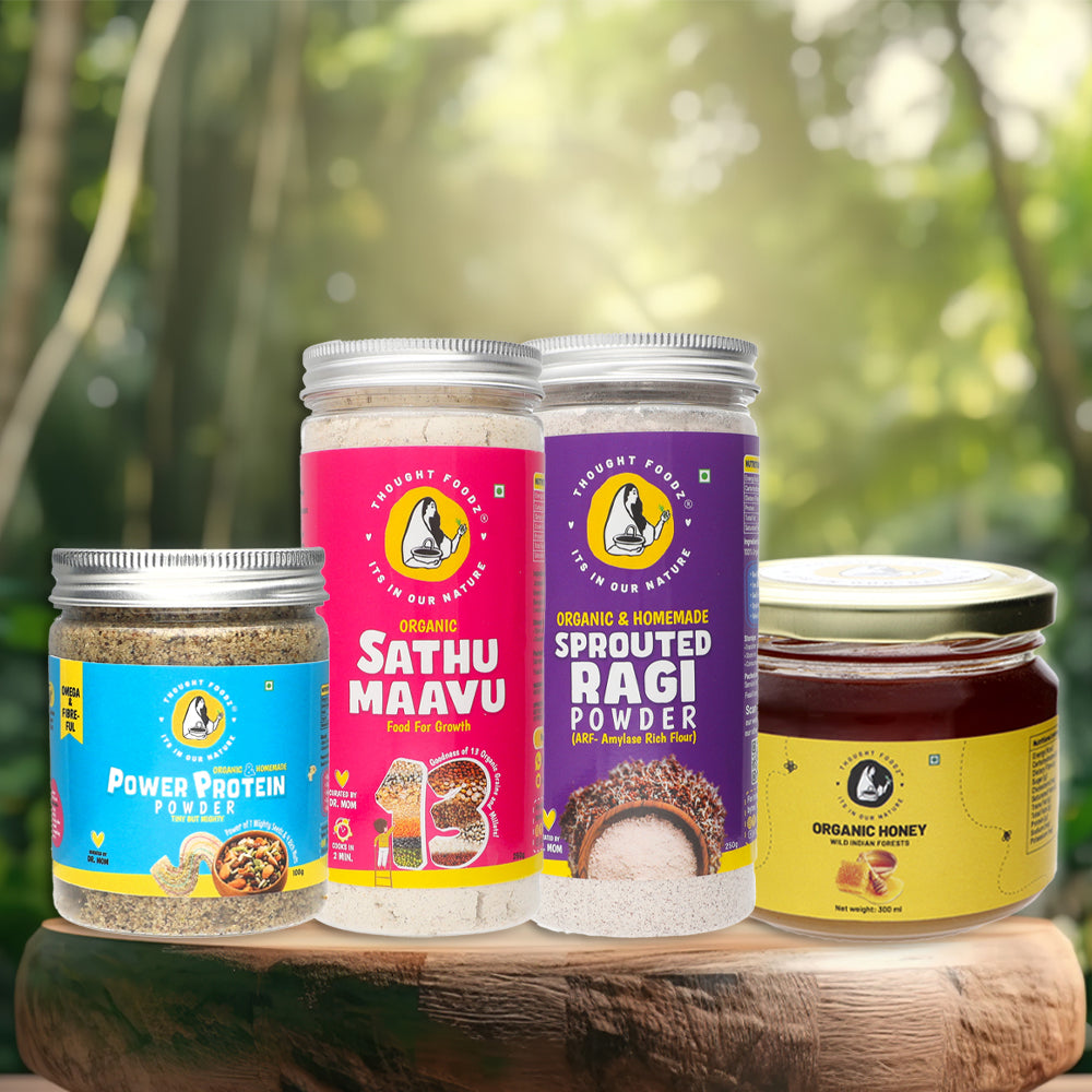 Child Growth Superfoods Combo – Organic Nutrition Kit for Kids | Protein, Calcium & Iron-Rich Foods for Immunity, Height & Brain Development
