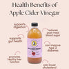 Organic Apple Cider Vinegar with Mother – 500ml | Raw, Unfiltered & Unpasteurized | Gut Health & Weight Support