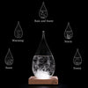 Storm Glass Weather Predictor, Weather Station with Wooden Base for Home & Office Decoration