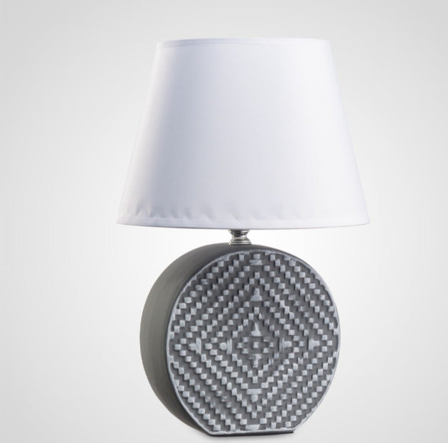 Modern Decorative Table Lamp with Textured Ceramic Base