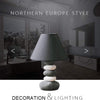 Modern Ceramic Table Lamp with Fabric Shade