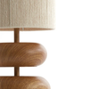 Wooden Table Lamp - Handcrafted with Rope Shade