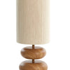 Wooden Table Lamp - Handcrafted with Rope Shade