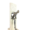 Abstract Breakthrough Figurine – Modern Resin Sculpture Emerging from Stone Block