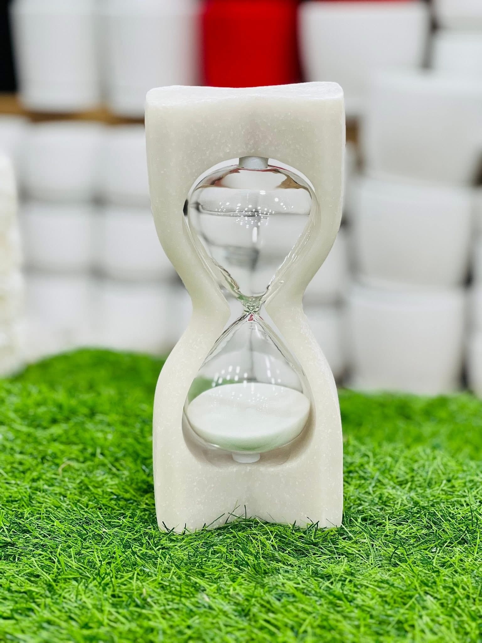 Sands Of Time Hourglass Textured Showpiece