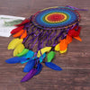 Dream Catcher Bohemian Colourful Rainbow Feather
