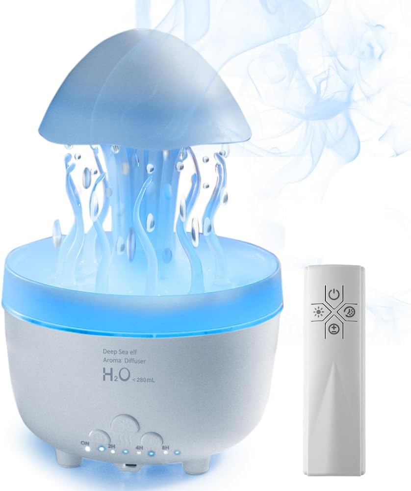Ocean Jellyfish Aroma Diffuser Humidifier - 300ml Mist, 7-Color LED & Remote