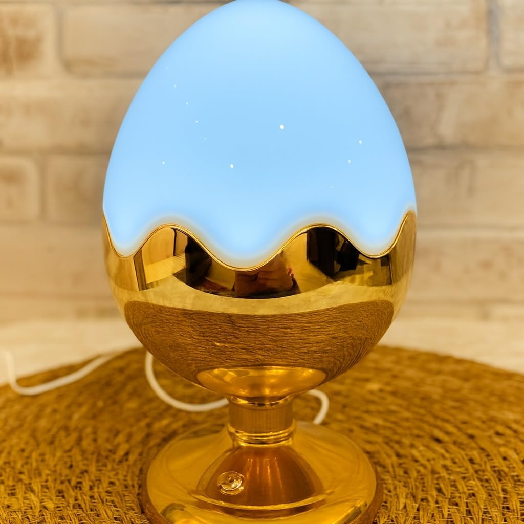 Oval Shaped Table Lamp for Bedroom, Soft Ambient Night Light