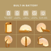 Novelty Folding Book Lamp, Night Light, USB Rechargeable Wooden Table Lamp, Magnetic Design