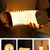 Novelty Folding Book Lamp, Night Light, USB Rechargeable Wooden Table Lamp, Magnetic Design