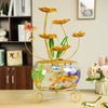 Fish Bowl Kit - Glass Aquarium with Pump, Decor, Ideal for Small Fish, Turtle, Office, Home, Desktop Decoration