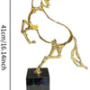 Golden Abstract Horse Sculpture Metal Craftsmanship for Home Decor -Gold
