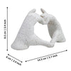 Heart Hands White Resin Sculpture