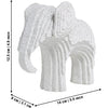 White Modern Geometric Elephant Showpiece