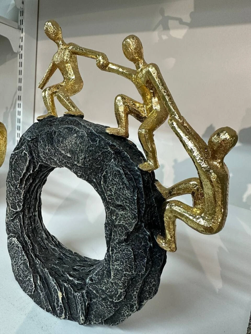 Mountain Climbers Statue Antique