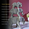 Whimsical Woven Polyresin Elephant Stack