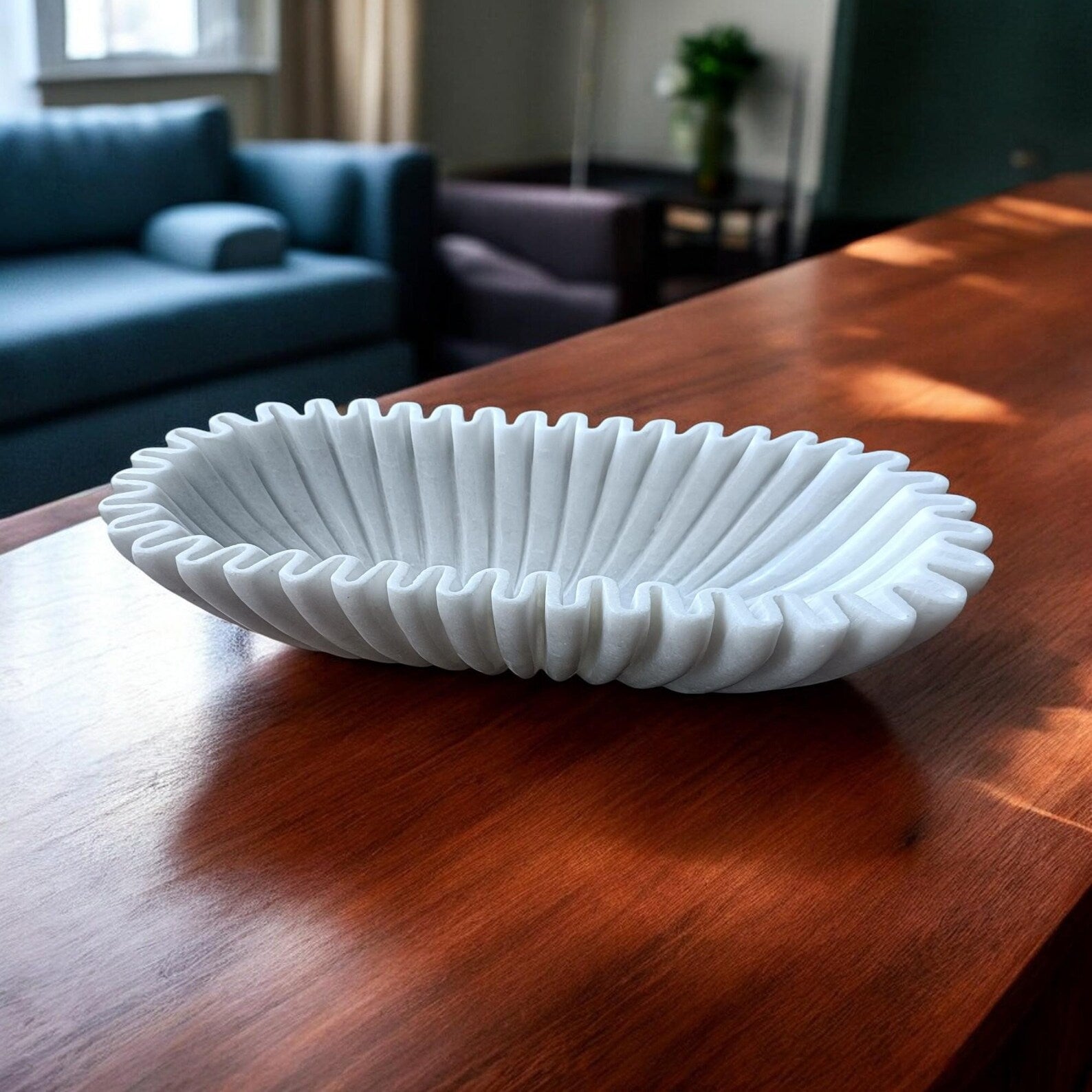 Glamorous Resin Oval Bowl