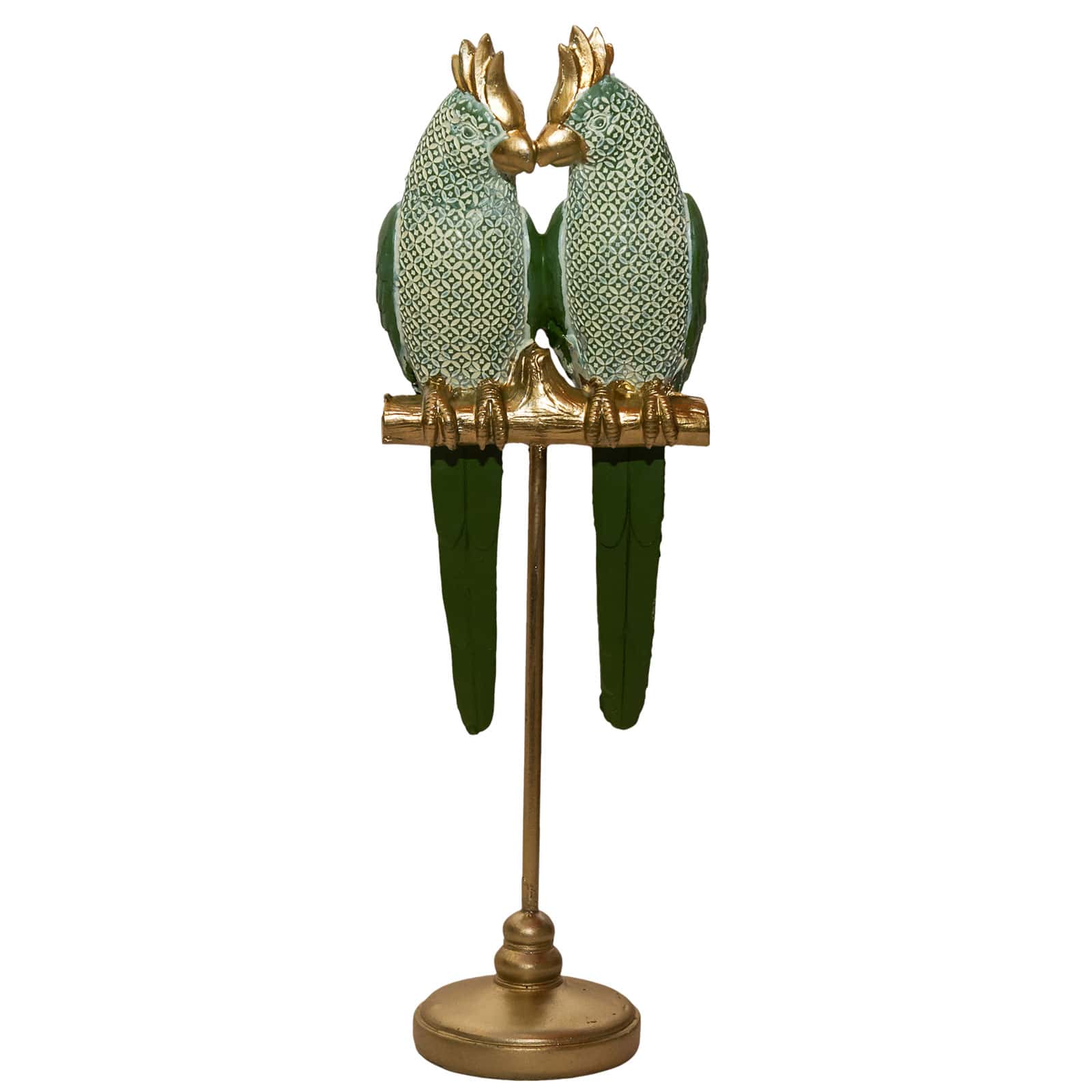 Green Ceramic Parrot Decor