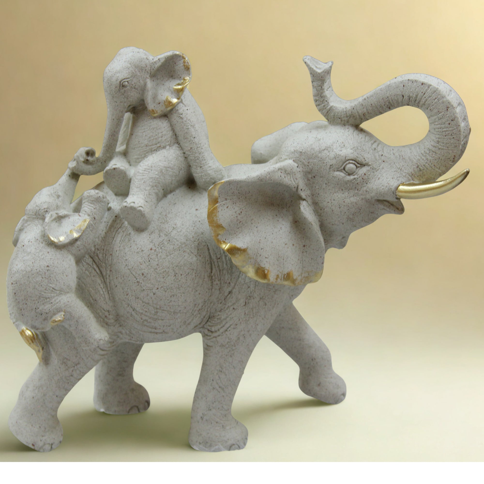 Grey Ceramic Elephant Statue