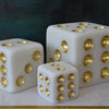 Dice Marble Finish Decor 6inch