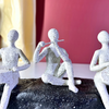 White Abstract Musician Trio Figurine On Arch Sculpture