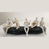 White Abstract Musician Trio Figurine On Arch Sculpture