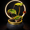 Indoor LED Ring Light Tabletop Water Fountain – Natural Rock Style