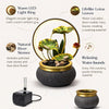 Indoor LED Ring Light Tabletop Water Fountain – Natural Rock Style