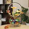 Fish Bowl Kit - Glass Aquarium with Pump, Decor, Ideal for Small Fish, Turtle, Office, Home, Desktop Decoration