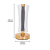 Acrylic LED Night Lamp with Gold Base Touch Control Cordless Table Light (09 inch)
