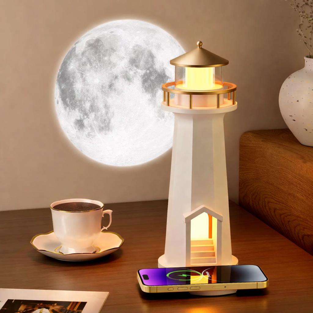Bluetooth Lighthouse Moon Projector Lamp (ADCO-23)