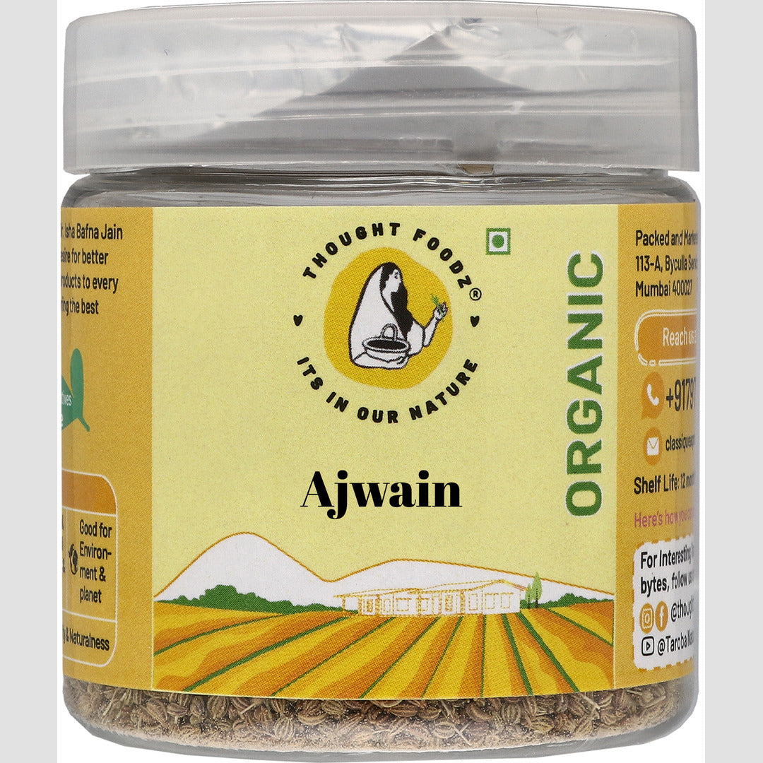 Organic Ajwain (Bishop’s Weed) | Aromatic & Flavorful | Natural Digestive & Antioxidant | Non-GMO Gluten-Free | Premium Quality Spice