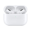 White wireless earbuds in a charging case on a white background