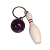 Mini Bowling Pin and Ball Keychain Key Ring