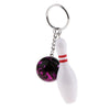 Mini Bowling Pin and Ball Keychain Key Ring