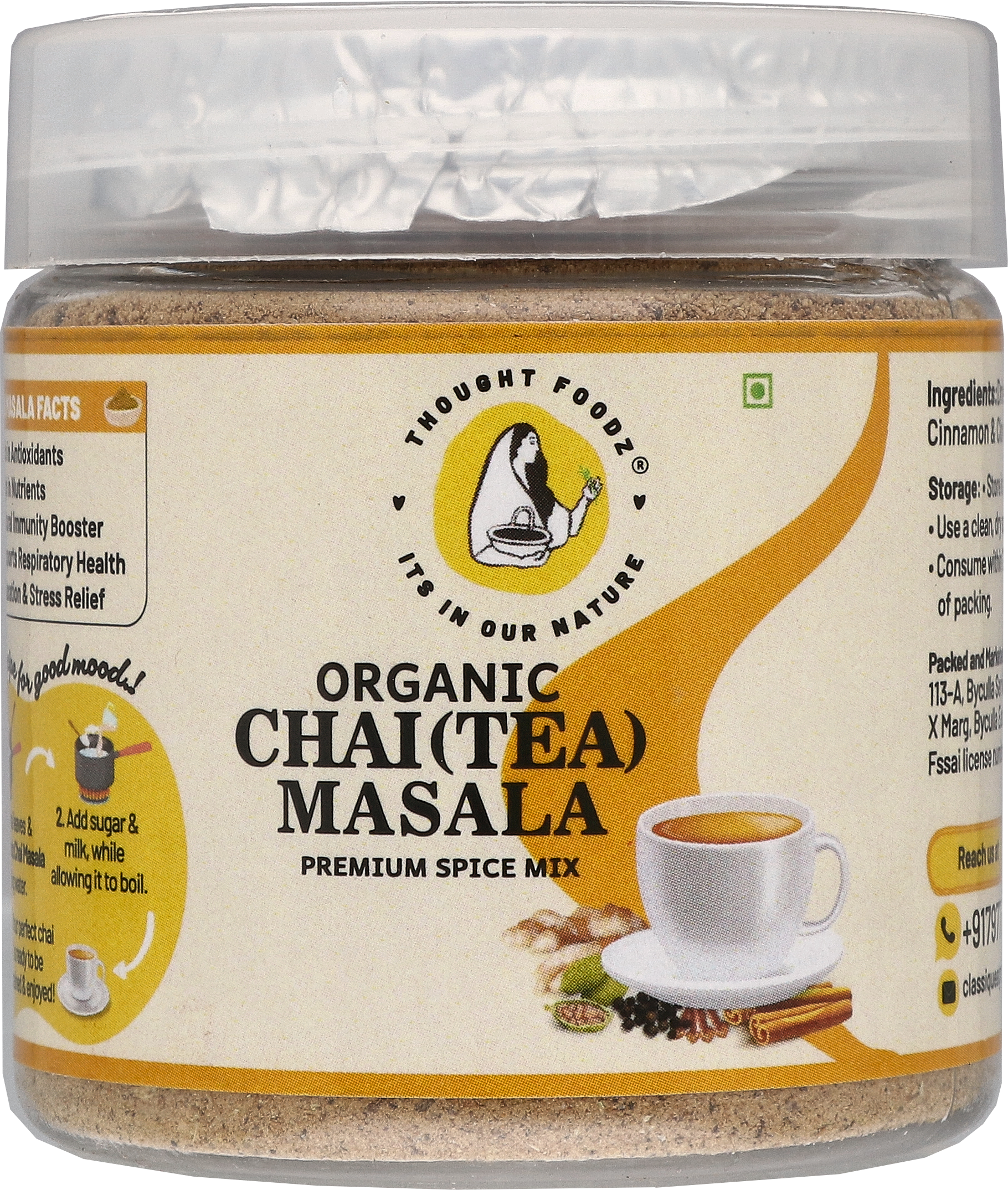 Organic Chai/Tea Masala | Organic Ingredients | No Preservative | Immunity Booster |