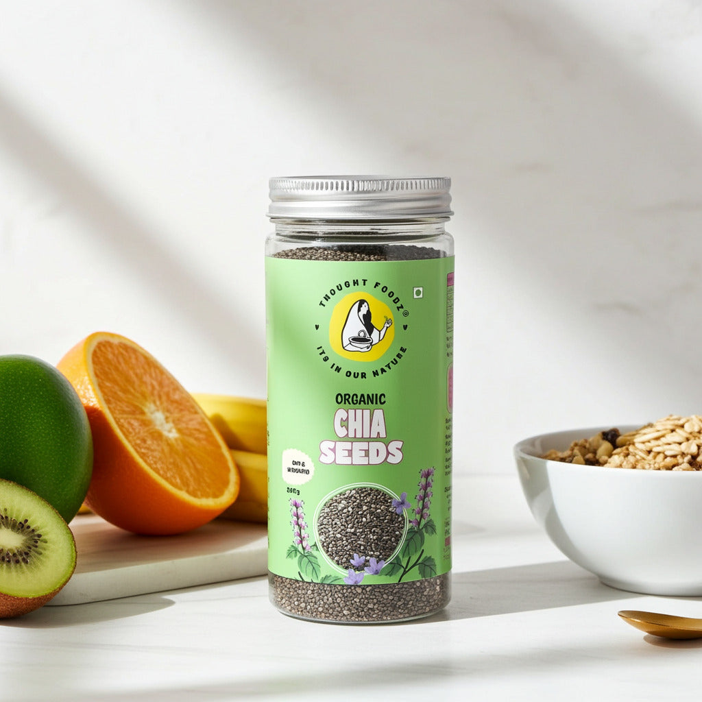 Chia Seeds – 100% Organic & Raw Superfood | High in Omega-3, Fiber & Protein | Ideal for Weight Loss, Digestion & Energy
