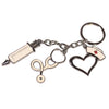 Stethoscope Injection Doctor Metal Keychain (Silver)