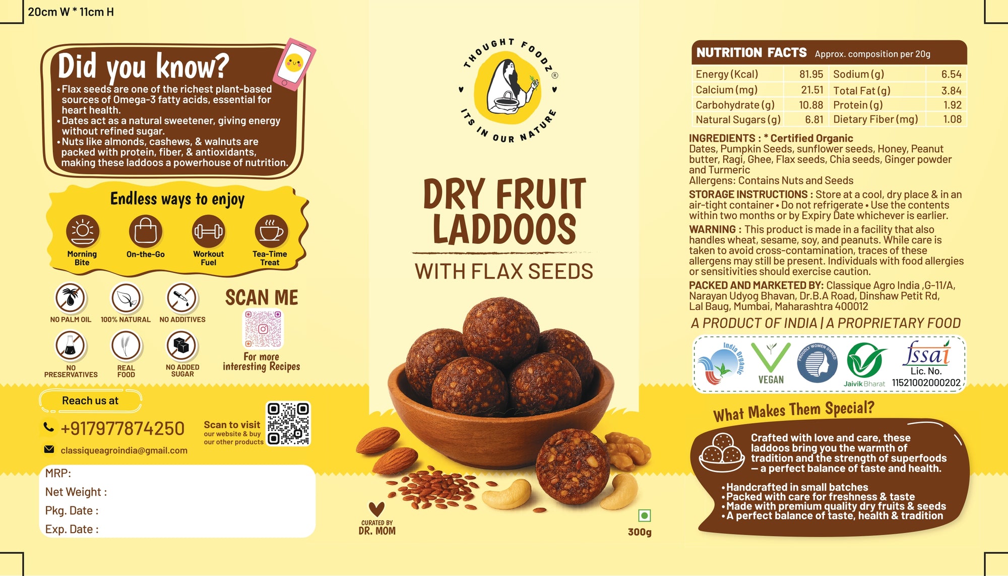 Dry Fruit Laddus with Flaxseeds – 300g