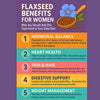Flax Seeds – Organic, Raw & Whole Superfood | High in Omega-3, Fiber & Plant Protein for Heart & Gut Health