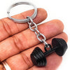 Dumbbells Metal Keychain
