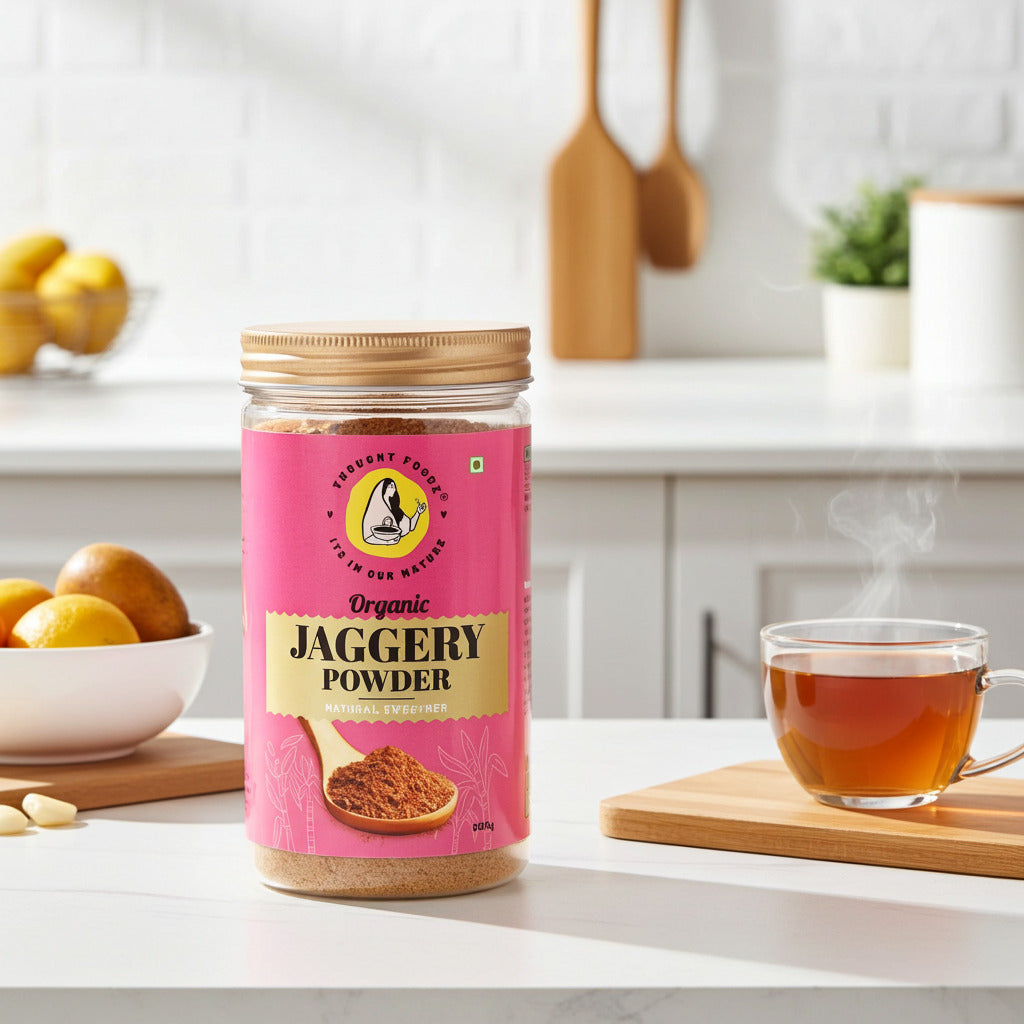 Organic Jaggery Powder – 100% Natural & Chemical-Free | Unrefined Traditional Sweetener for Healthy Cooking & Baking