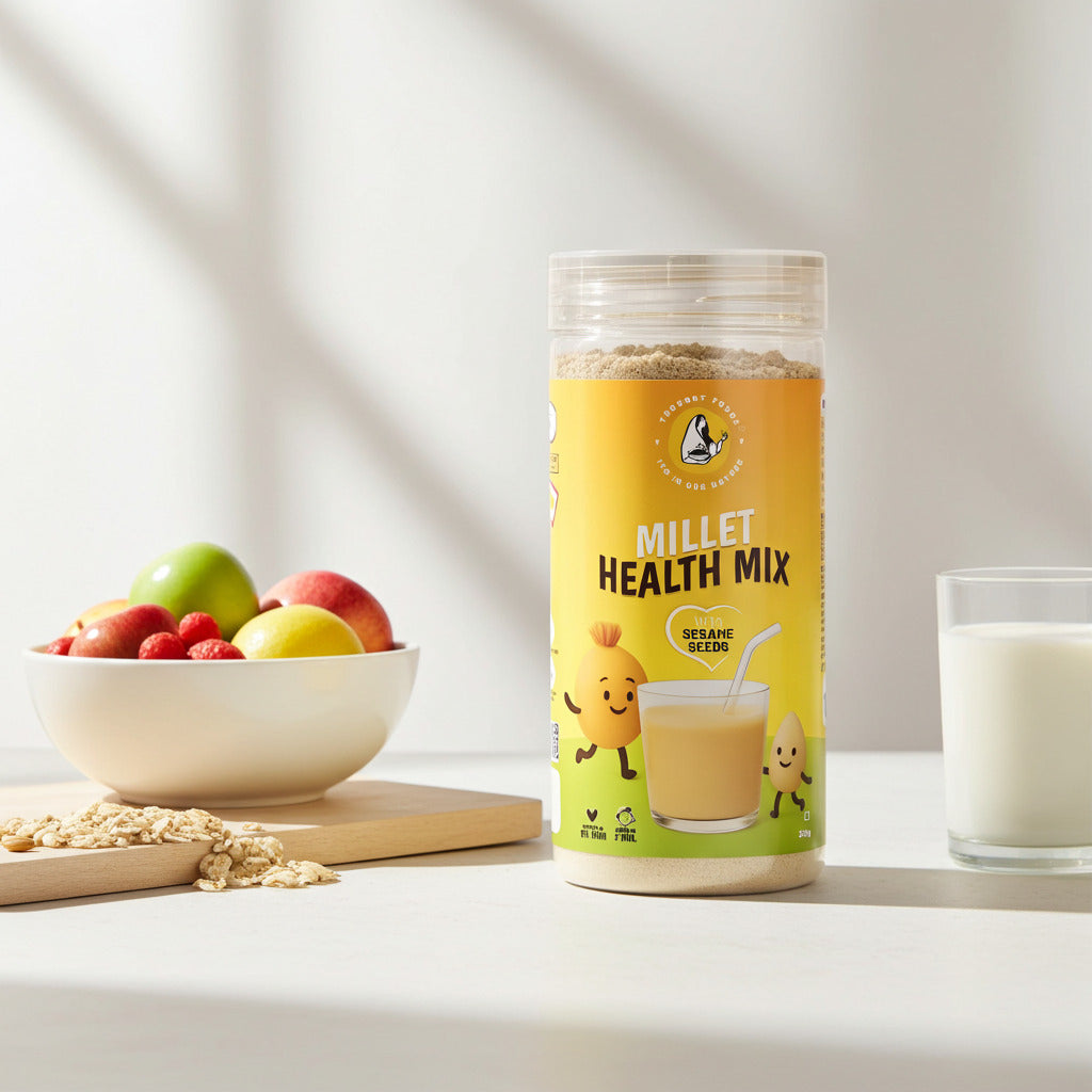 Organic Millet Health Mix with Sesame Seeds – Nutritious Calcium & Fiber Blend - 250g