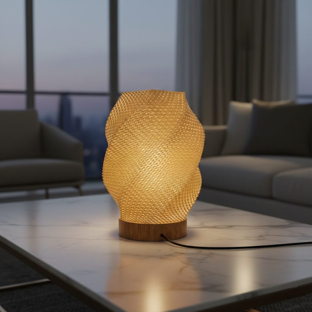 Pieces Lattice Twist Lamp