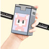 Pixelated design on a small electronic device held by a hand with 'Trend Design' branding.