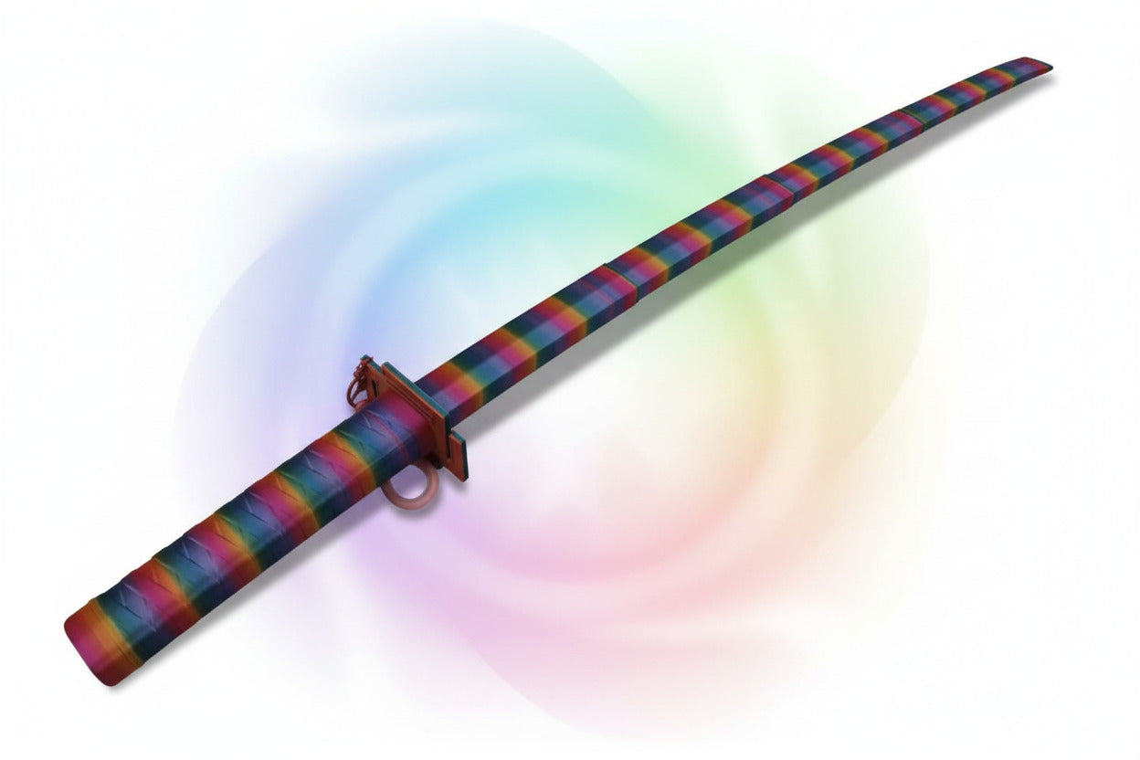 Rainbow Spectrum 3D Printed Katana Sword (TPZ-01-C)