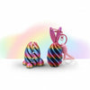 Rainbow Spiral Egg & Bunny Keychain Set (TPZ-02)