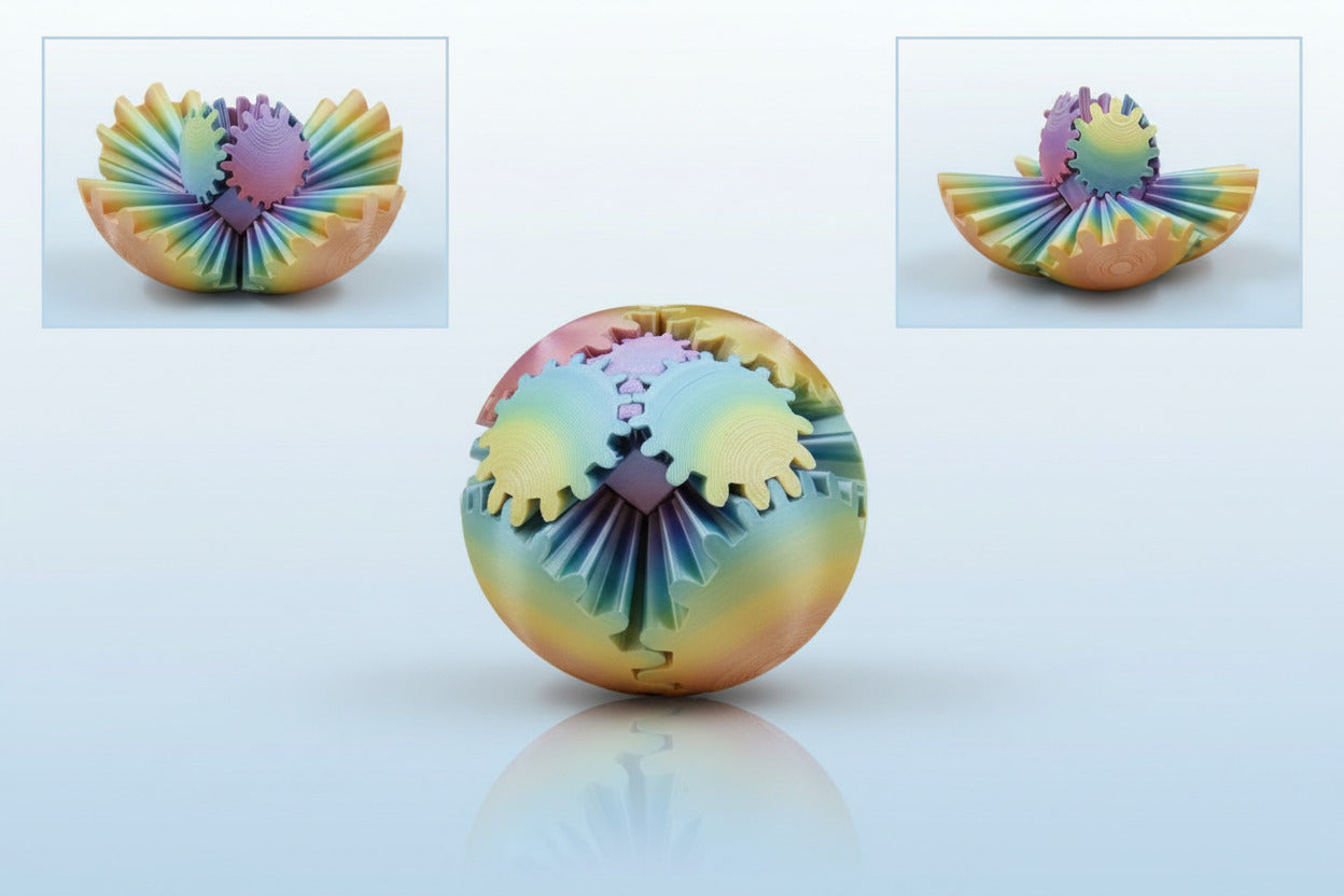 Rainbow Geared Puzzle Ball Fidget Toy (TPZ-11)